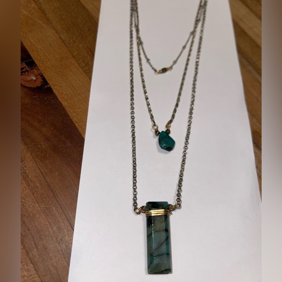 Nakamol Jewelry - Layered Malachite Necklace by Nakamol